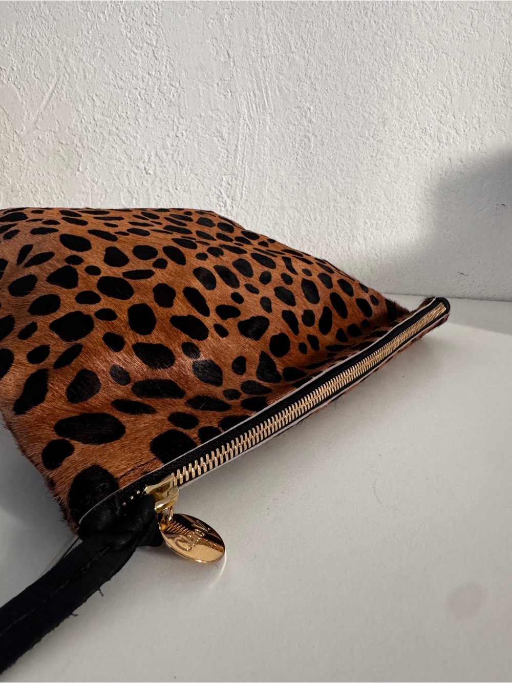 Clare V Leopard Print Clutch in Brown and Black - Picture 7 of 14